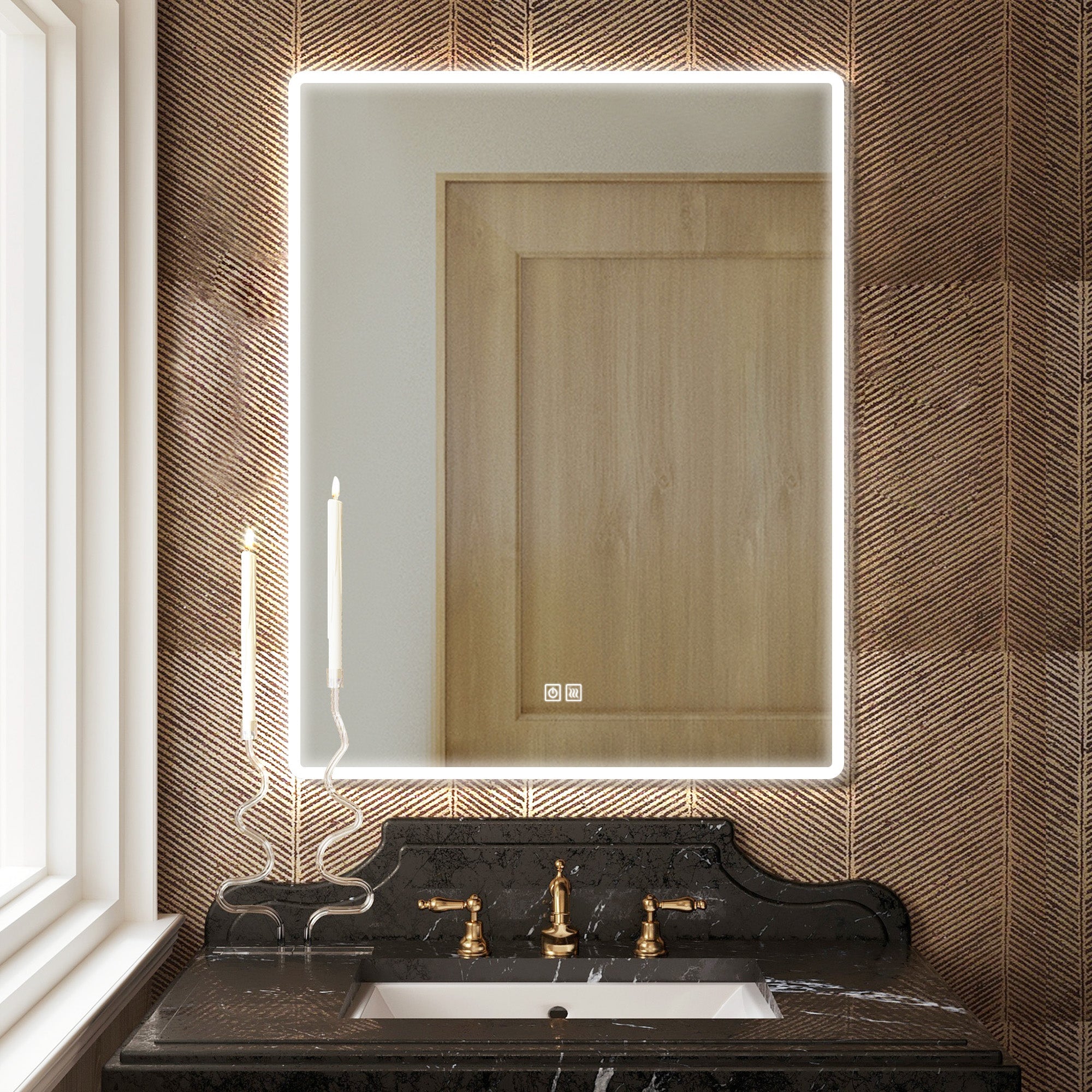 HIMALIA Customize LED Mirror with Edge Frosted