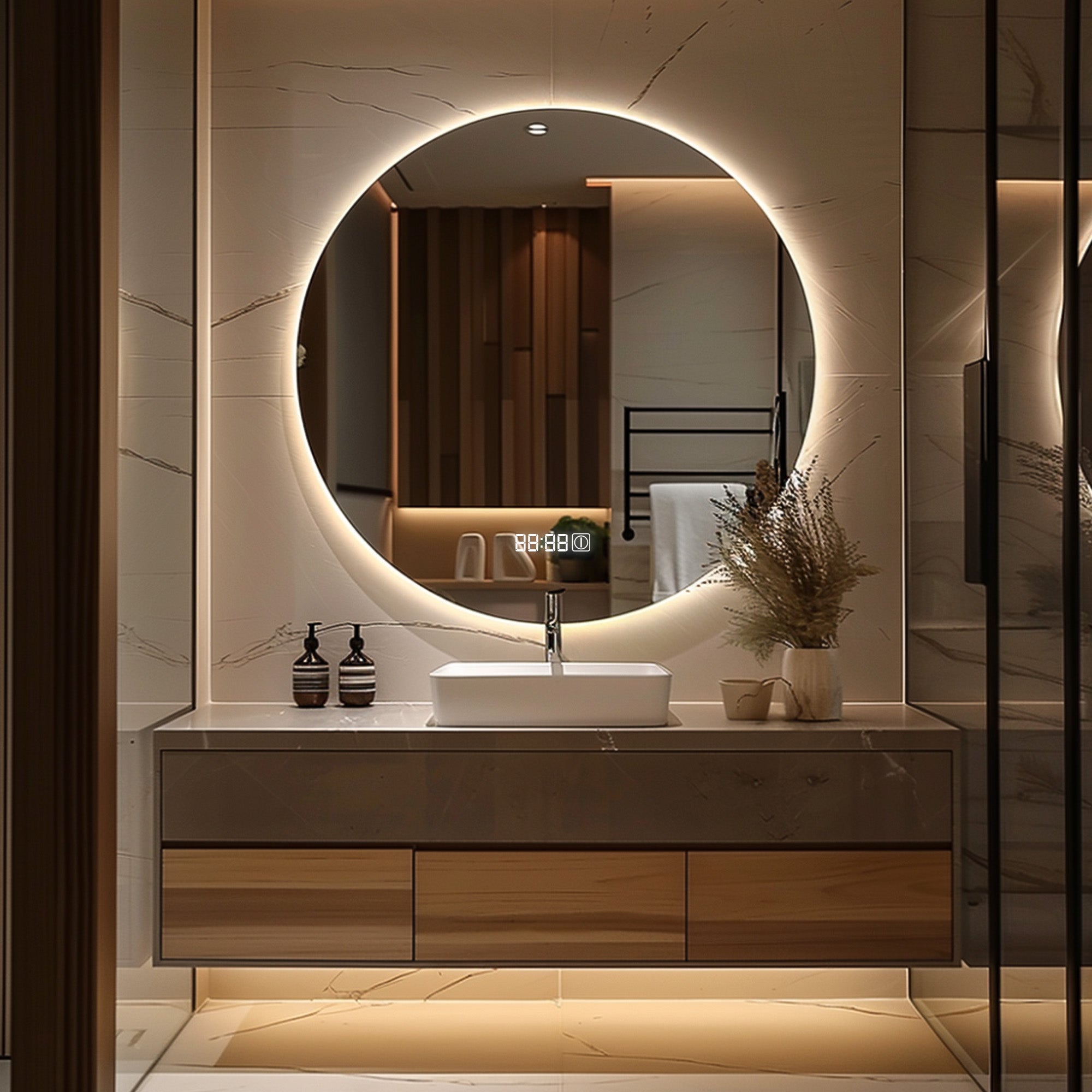 JUPITER Round Custom LED Mirror with Backlight