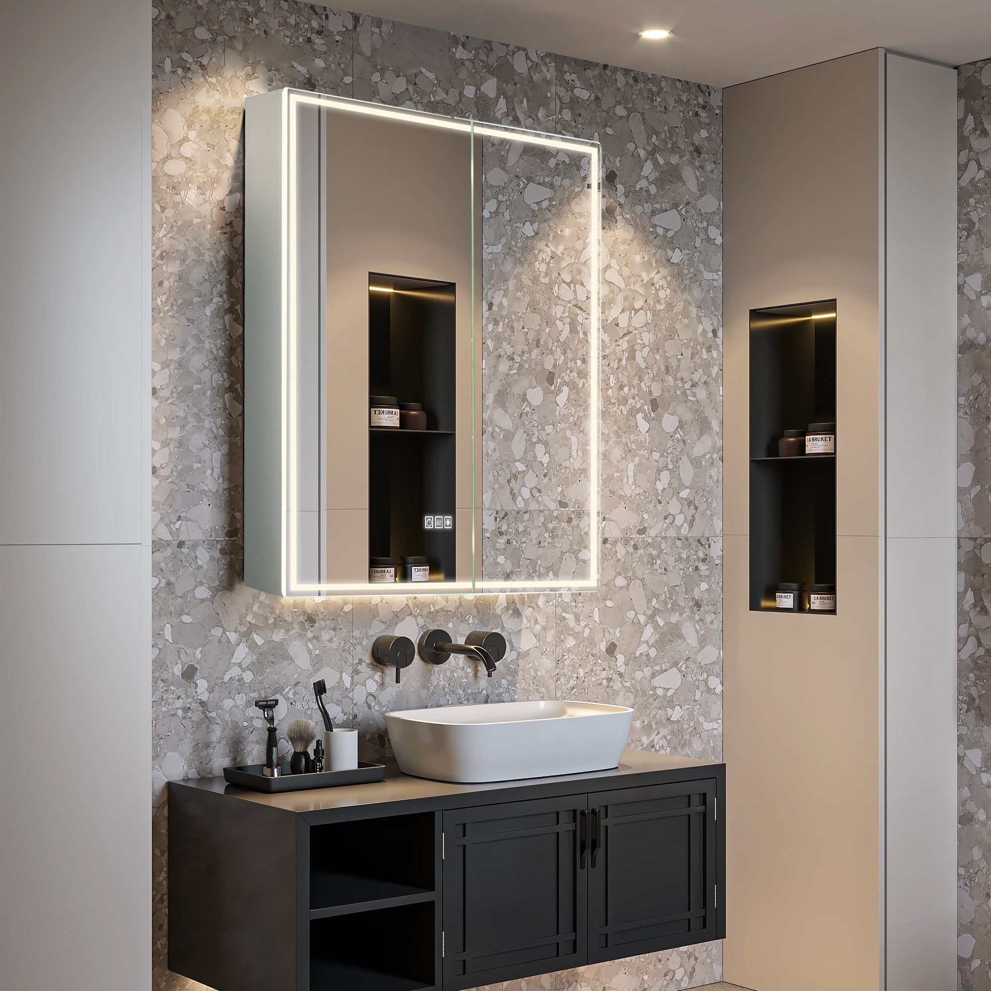 THEBE Custom LED Mirror Medicine Cabinet with Modern Design