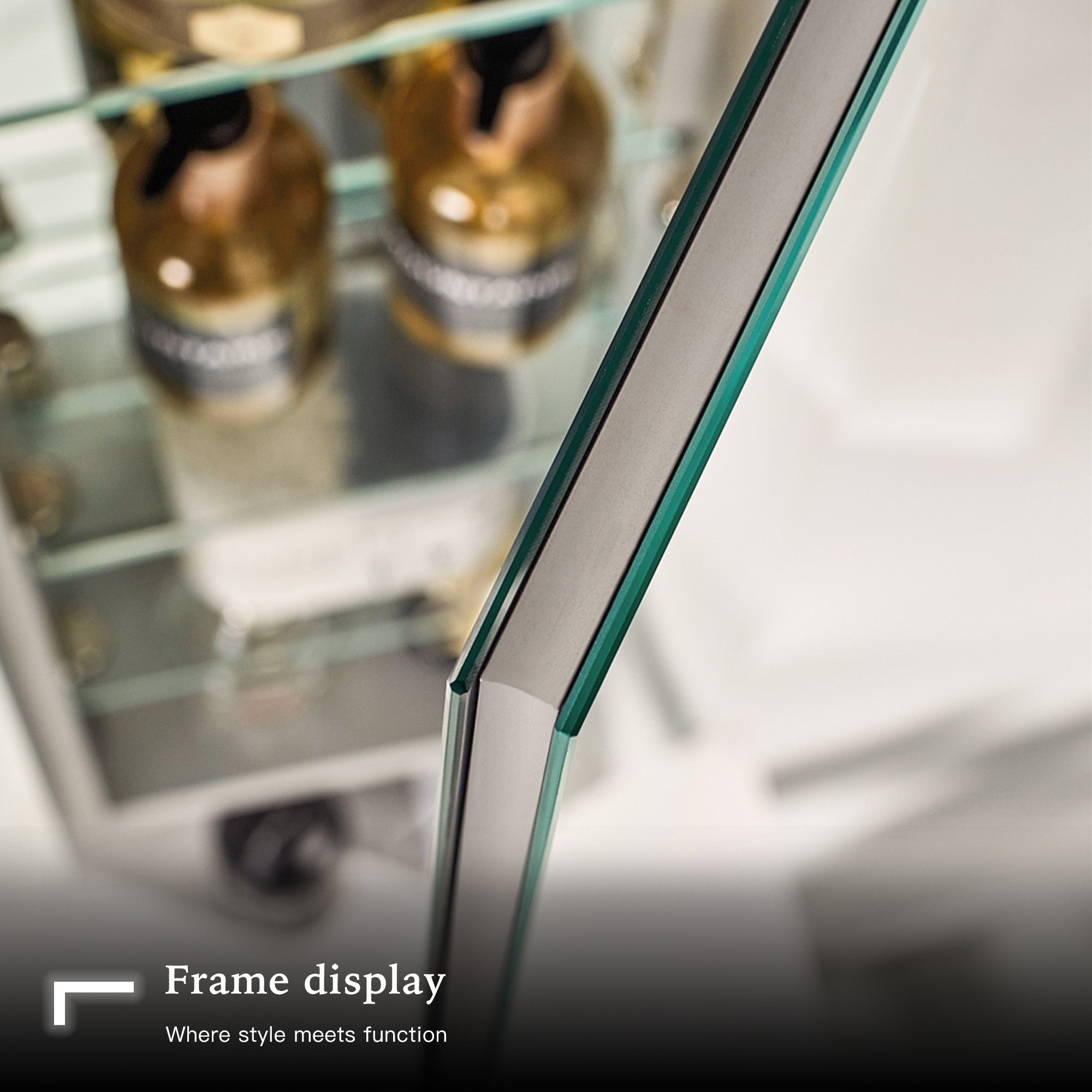 GLEVARA Custom LED Mirror Medicine Cabinet with Minimalist Design